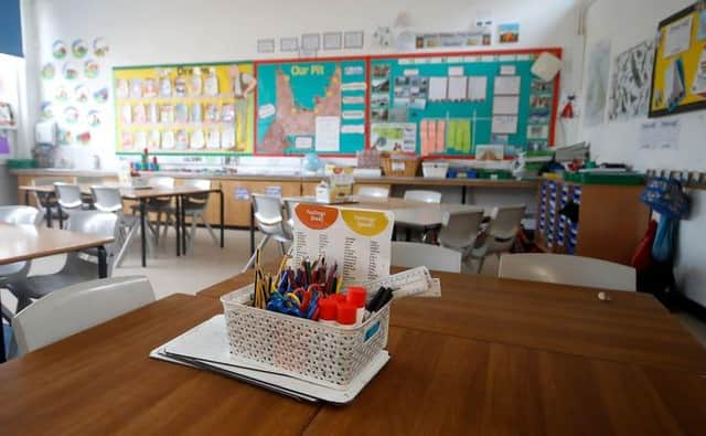 A classroom during lockdown