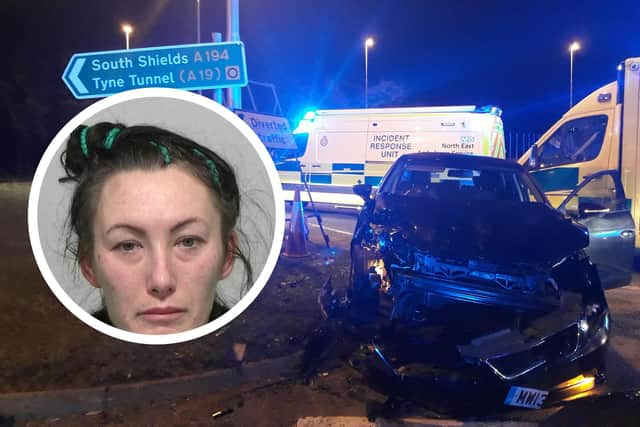 Katie Shone crashed her mum's car at the junction of the A194 Leam Lane and Mill Lane last August.