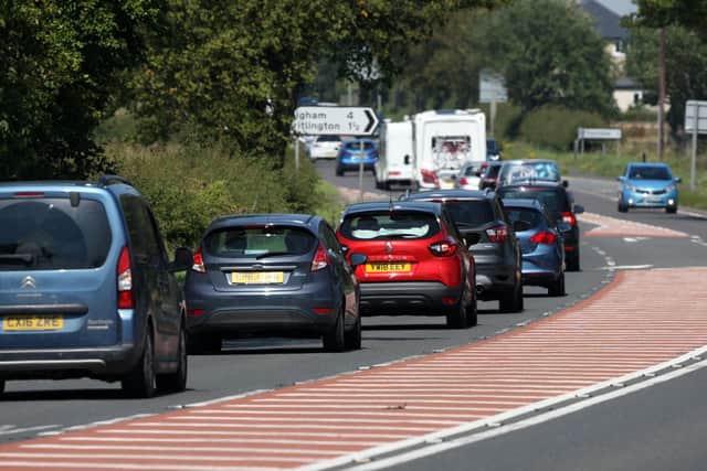A single-lane section of the A1 in Northumberland. NCJ Media.