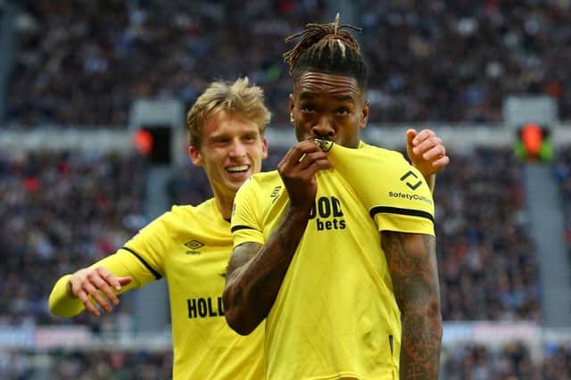 Brentford striker Ivan Toney has been linked with a move to Newcastle United (Photo by Alex Livesey/Getty Images)