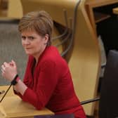 First Minister Nicola Sturgeon before speaking in the Scottish Parliament, Edinburgh, last week. Picture: PA.