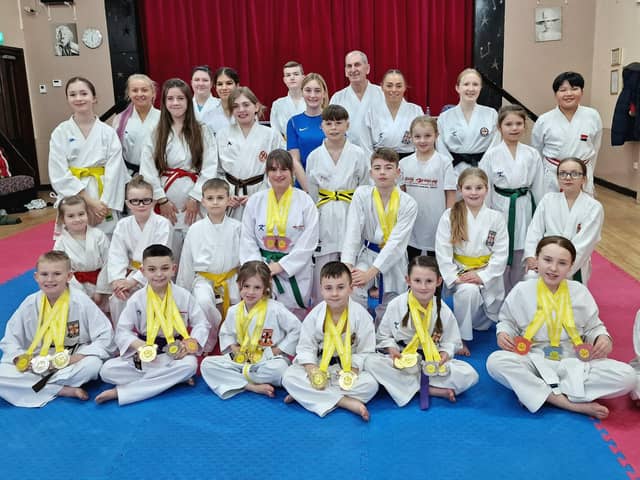 Members of the Dokan Karate Club.