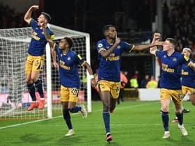 Alexander Isak's late strike against Nottingham Forest boosted Newcastle United's Champions League hopes heading into the international break (Photo by OLI SCARFF/AFP via Getty Images)