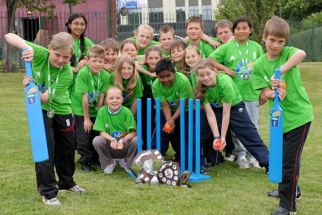 These pupils were the winners of a Kwik Cricket competition 15 years ago.