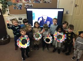 South Tyneside nursery children paying tribute to Captain Sir Tom Moore