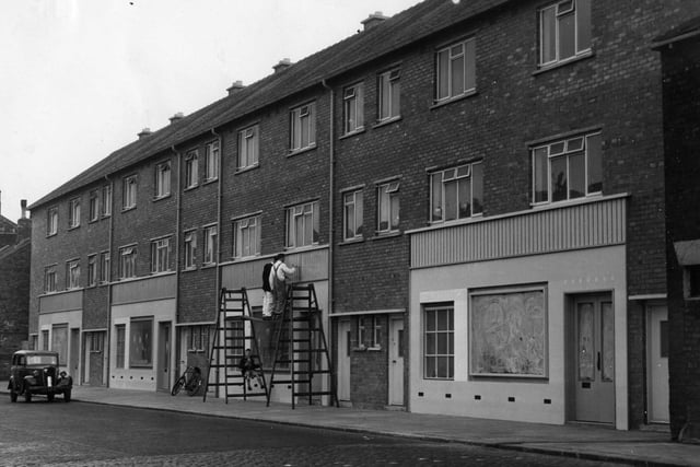 Flats in Jarrow High Street got our photographer's attention in August 1955.
