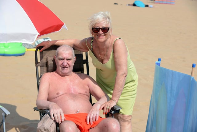 High temperatures at Sandhaven Beach. Ken and Susan Patterson.