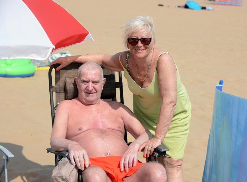 High temperatures at Sandhaven Beach. Ken and Susan Patterson.