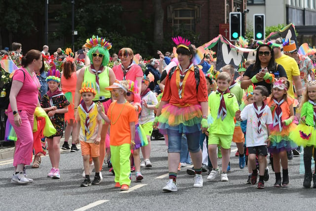 The South Shields carnival parade on Saturday.