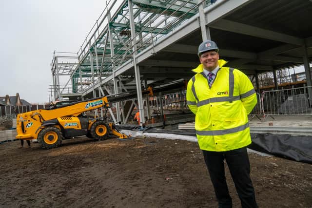 Lee Powell, divisional managing director for GMI Construction, at the Jobcentre Plus construction site in South Shields