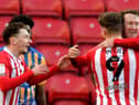 Charlie Wyke celebrates his winning goal for Sunderland