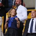 Newcastle United co-owners Mehrdad Ghodoussi and Amanda Staveley with chief executive officer Darren Eales.