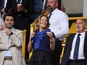 Newcastle United co-owners Mehrdad Ghodoussi and Amanda Staveley with chief executive officer Darren Eales.