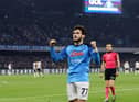 Napoli winger Khvicha Kvaratskhelia is reportedly a target for Newcastle United  (Photo by Francesco Pecoraro/Getty Images)
