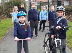 Pupils from St Mary's are all smiles after their cycling success