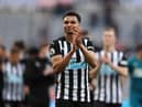 Jacob Murphy applauds fans last season.