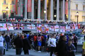 Sunderland fans have taken over Trafalgar Square.