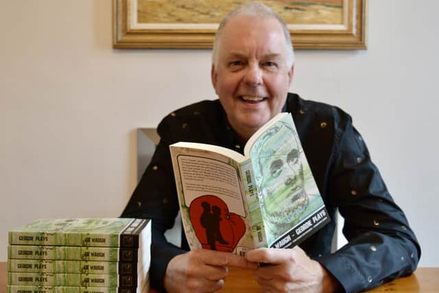 Ed Waugh with a copy of his 'Geordie Plays' book.