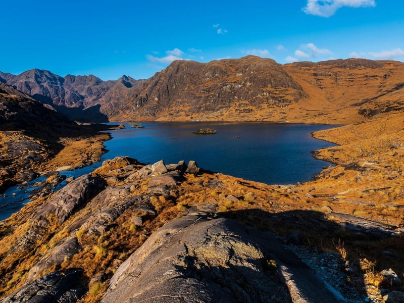 A great walk for those visiting the Isle of Skye, a 7 mile circular route takes you around stunning Loch Coruisk with views of the Cuillins and plenty of chances to see the island's varied wildlife.