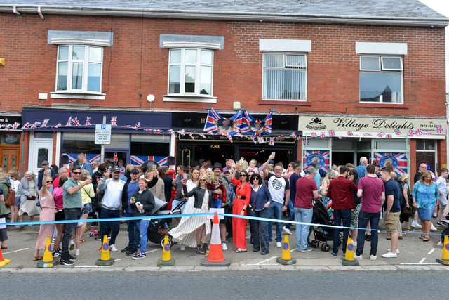 Raising a glass to the Queen on the Jubilee weekend in Harton Village.