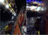 Crews were called to assist with a casualty aboard the Disney Magic. Pictures: Tynemouth RNLI.