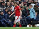Chris Wood of Nottingham Forest is substituted off after an injury during the Premier League match between Tottenham Hotspur and Nottingham Forest at Tottenham Hotspur Stadium on March 11, 2023 in London, England. (Photo by Catherine Ivill/Getty Images)