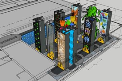 An artist's impression of how a planned fun wall climbing zone earmarked for Water Meadows could look.