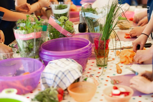 Cooking lessons and nutritional meals are part of what's on offer to children.