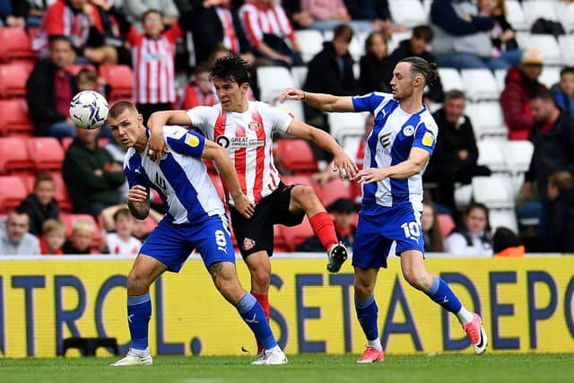 Max Power playing for Wigan against Sunderland.