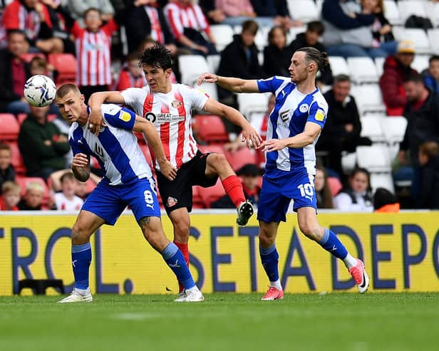 Max Power playing for Wigan against Sunderland.