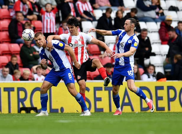 Max Power playing for Wigan against Sunderland.