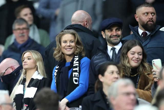 Co-owners Amanda Staveley and husband Mehrdad Ghodoussi at St James's Park.