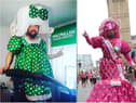 Colin Burgin-Plews in action at home, and at a previous London Marathon