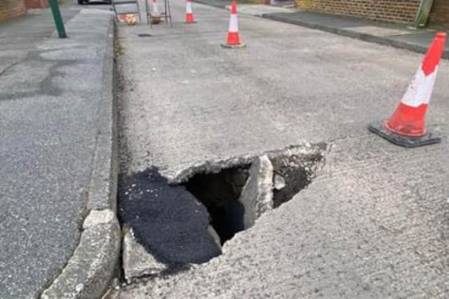 The sinkhole reportedly opened on Saturday morning (March 4).