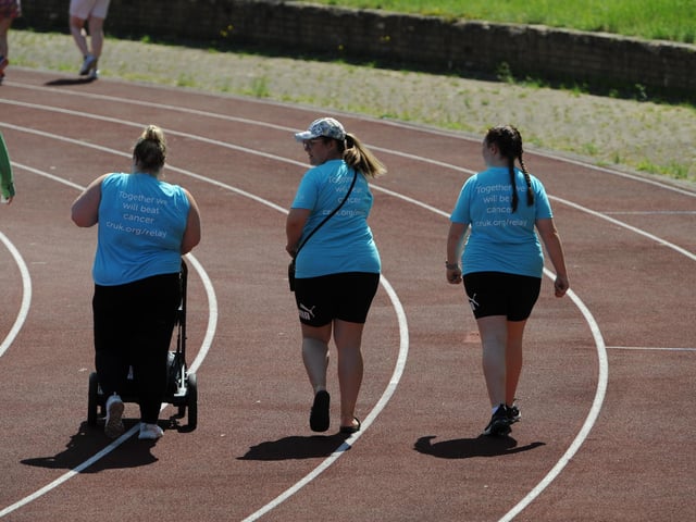 Cancer Research Relay for Life at Monkton Stadium, Jarrow.
