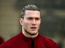 Loris Karius training at Liverpool last December.