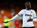 Mouctar Diakhaby of Valencia CF looks on during the La Liga Santander match between Valencia CF and C.A. Osasuna at Estadio Mestalla on January 21, 2021 in Valencia, Spain.