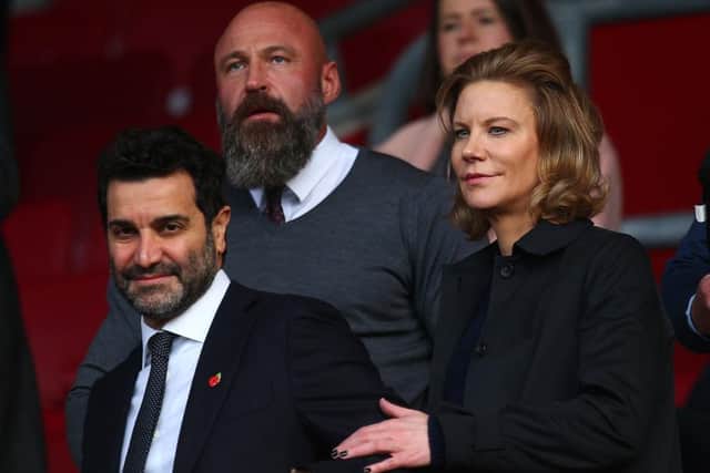 Newcastle United co-owners Amanda Staveley and Mehrdad Ghodoussi (Photo by Charlie Crowhurst/Getty Images)