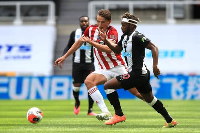 Sander Berge's only appearance against Newcastle United came during the first game of 'Project Restart' (Photo by Owen Humphreys/Pool via Getty Images)