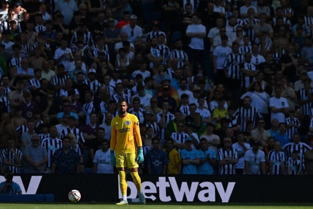 Newcastle United fans watch on at a baking hot Amex Stadium back in August (Photo by GLYN KIRK/AFP via Getty Images)