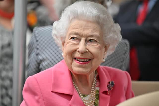 Queen Elizabeth II during a visit to The Chelsea Flower Show 2022.