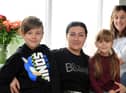 Larysa Hutsuliak and her children David and Eva are among those from Ukraine now in South Tyneside. Pictured with their host Victoria Hayden (right).