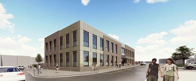 A computer-generated image of how the new JobCentre Plus building will look