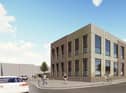 A computer-generated image of how the new JobCentre Plus building will look