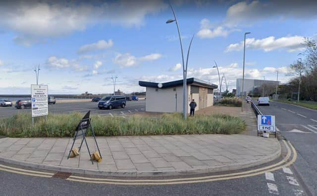 The dog wash station would be next to the public toilets, if plans are approved. Picture c/o Google Streetview.