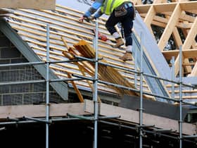 Stock picture from PA of homes under construction