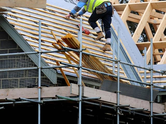 Stock picture from PA of homes under construction