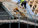 Stock picture from PA of homes under construction