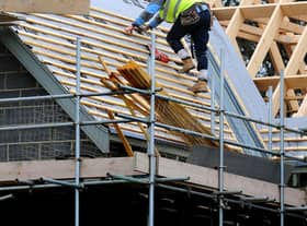 Stock picture from PA of homes under construction