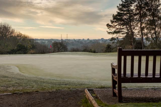 A wintery scene and great views from the golf course. Image: Pellier Photography